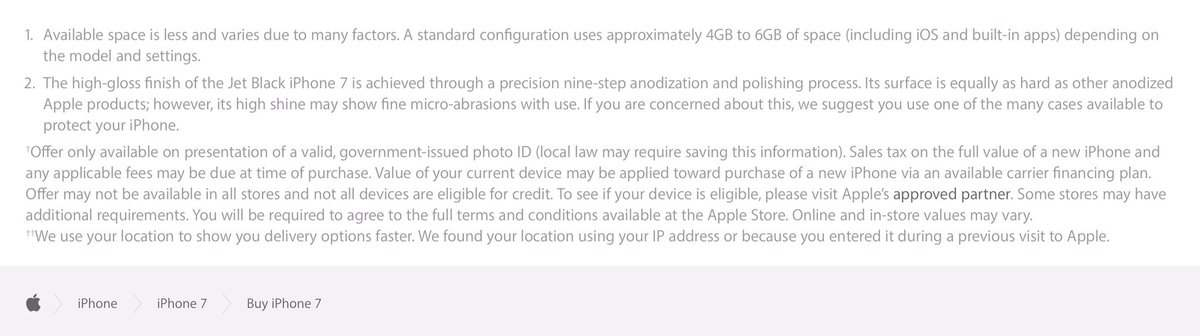 M.G. Siegler on X: Note the fine print, bullet point 2, about the Jet  Black iPhones  / X