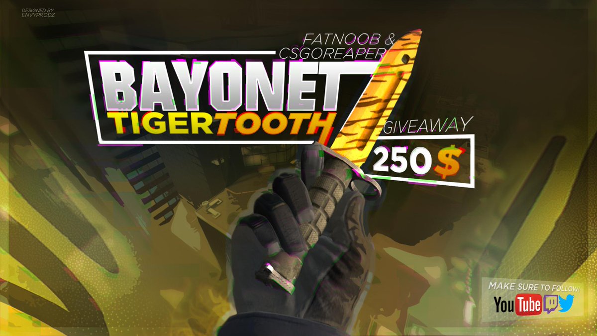 FatnoobTM's tweet image. BAYONET TIGER TOOTH FN GIVEAWAY! Follow me and @CSGOReapercom + RT to enter! More entries: gleam.io/WFll9/bayonet-…