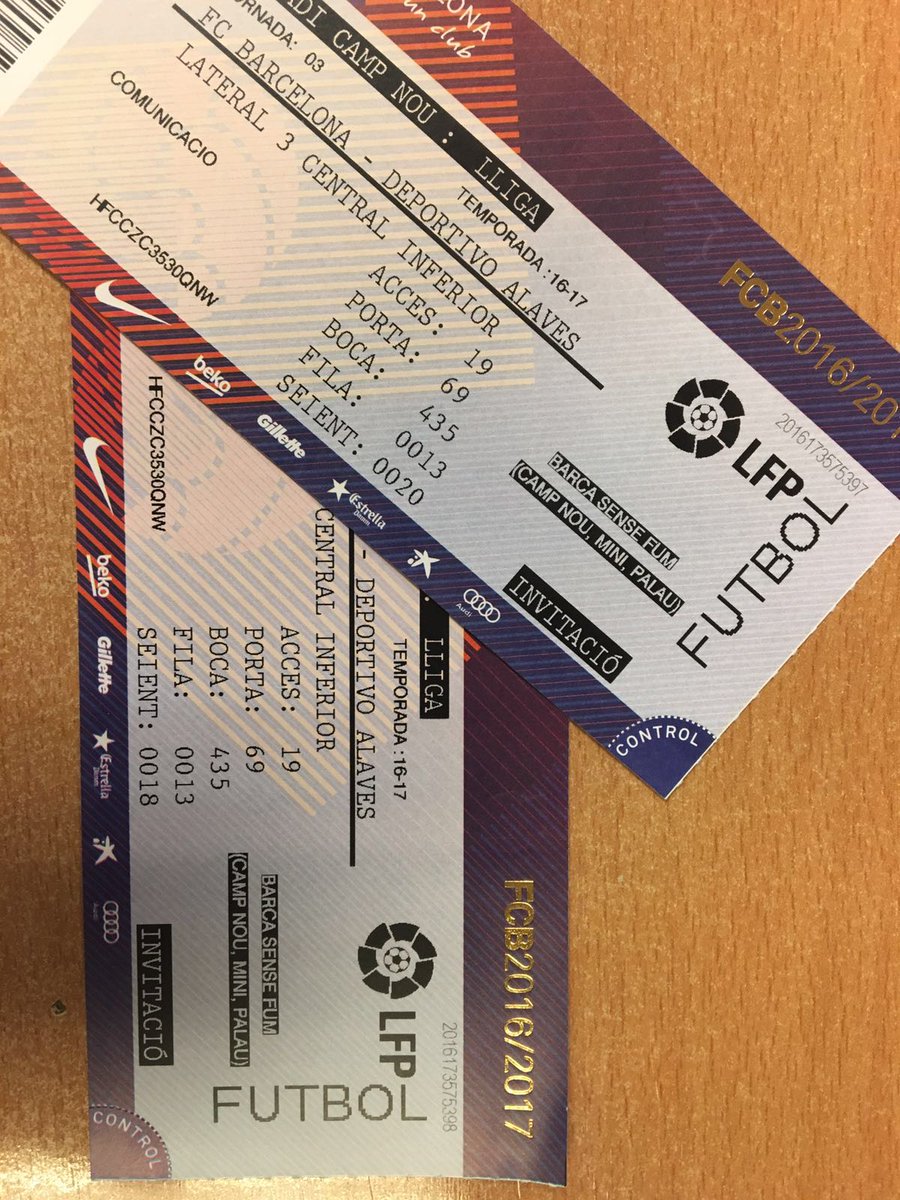 RT i FOLLOW si vols una entrada doble pel Barça-Alabès. 
Divendres, sorteig!! 

⚽️⚽️

Bases: goo.gl/EOTvm8