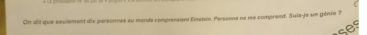tessi1111's tweet photo. @MrBboy45 J'ai eu ça en question en philosophie j'ai direct penser à toi 😂 https://t.co/4VqIzWS41A