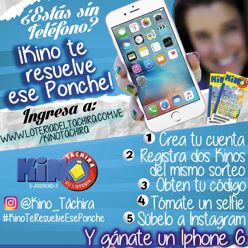 ConSentidoLibre's tweet photo. Con el #KinoTáchira siempre tienes oportunidades de ganar! Participa y gánate un Iphone6 
https://t.co/wwLDR7nY4C https://t.co/Xi6mxguYLq