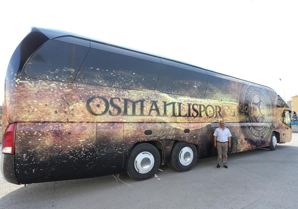 Takım otobüsümüzün yeni tasarımı. @OSMANLISPOR_FK