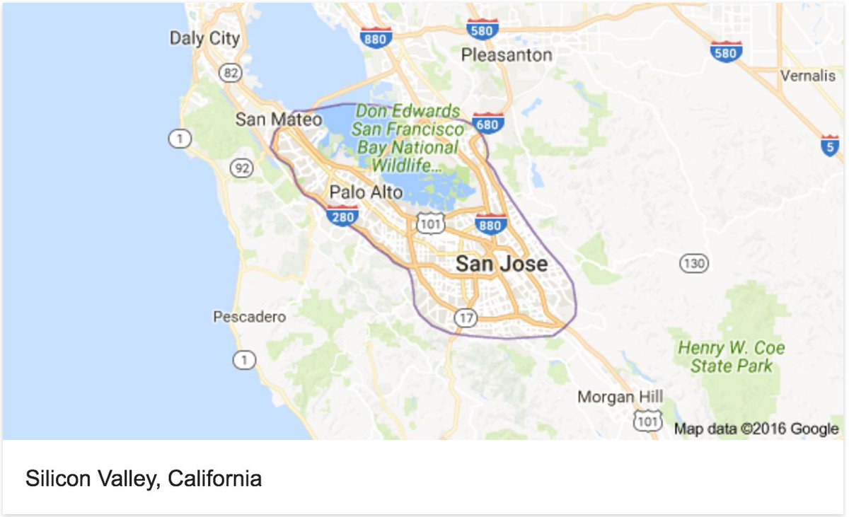 silicon valley location map Onlmaps On Twitter Silicon Valley According To Google Https T silicon valley location map