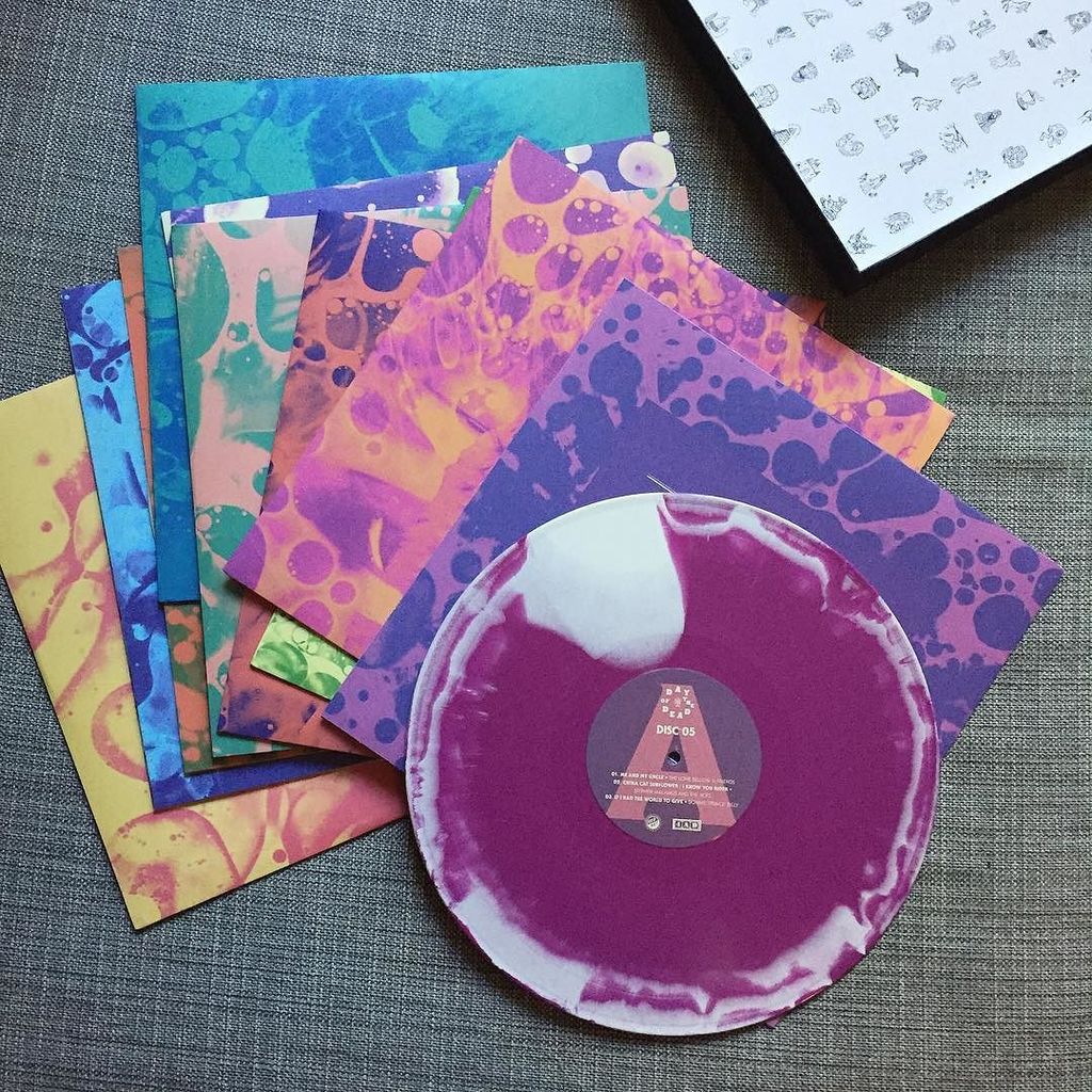 chloeameliam's tweet photo. My @dayofthedead records arrived today and they are AMAZING! 🌈🎶😍 https://t.co/GsQOo8WDxj https://t.co/ZI1tv0Ov4i