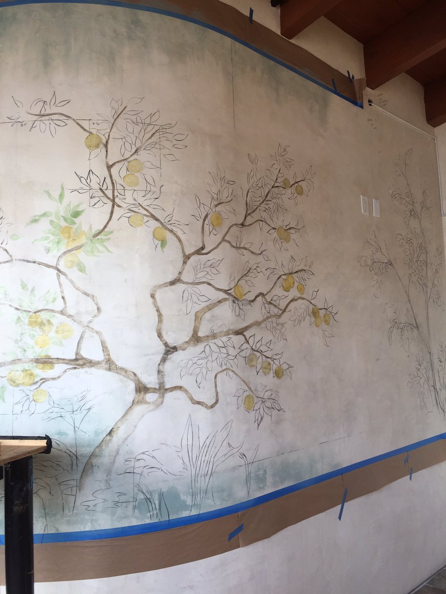 Decorative Painting On Twitter Early Stages Of A Fruit Tree