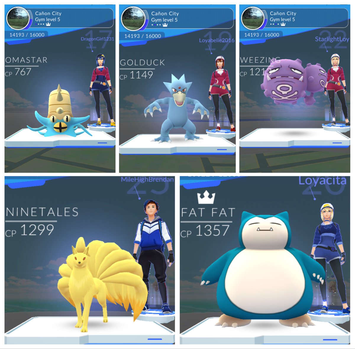 MileHighSnorlax's tweet photo. On the eve of #KansasTakeover, Team Loy claimed the Cañon City gym for #TeamMystic. #PokemonGO #FatFat https://t.co/9hyDzG9AB6