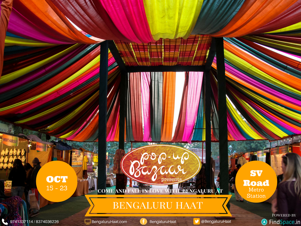 findspacein's tweet photo. Visit @BengaluruHaat between Oct 15th &amp; 23rd to  experience the unforgettable village charm in heart of the city. https://t.co/u4FaQAhJjk