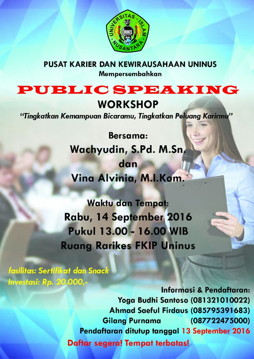 pers530's tweet photo. Ayoo buruann daftra guys, workshop publik speaking https://t.co/VD0PhEYN3t