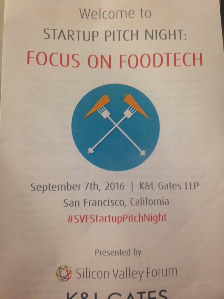 zipmesh's tweet photo. We are thrilled to be part of the #foodtech convo and innovators @SVForum https://t.co/b0xQ9CfWbx