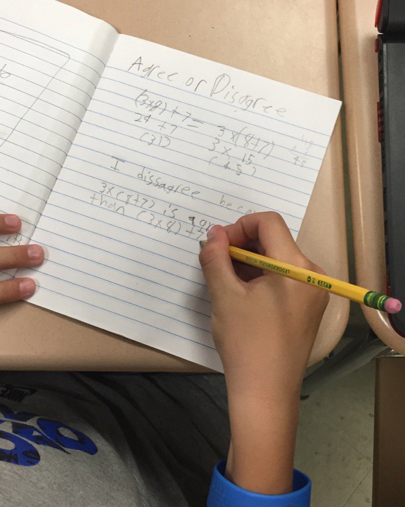 HassellTonia's tweet photo. Math Warm Up "agree or disagree" ... Reasoning in grade 6! https://t.co/ZOqvNzJcu7