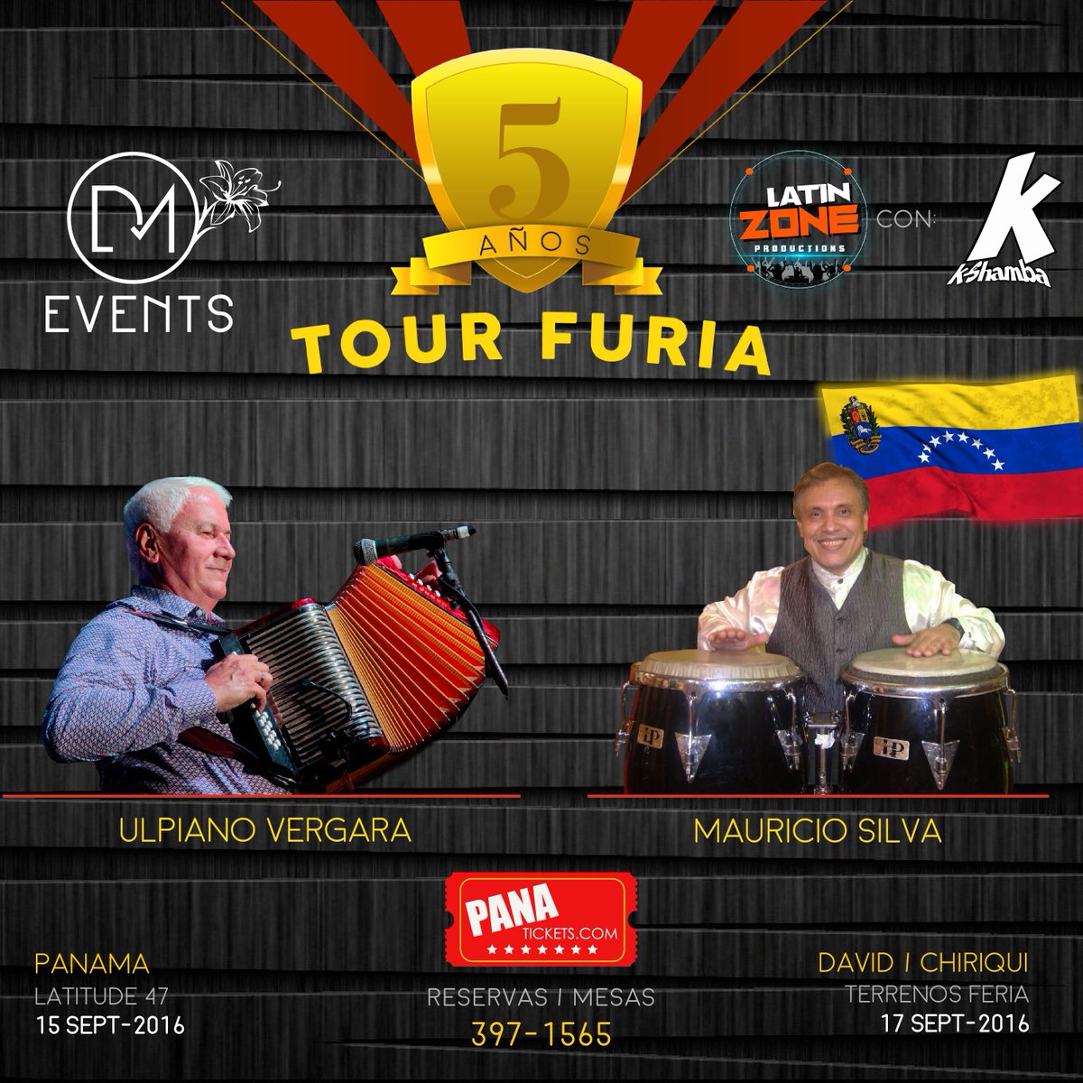 disfrute este 15 de #septiembre del tour furia, Mauricio Silva &amp; Ulpiano Vergara panatickets.com  3971565