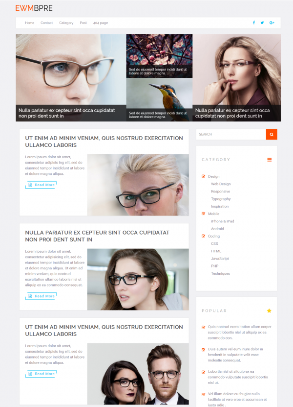 Designers_Today's tweet photo. EWMBPRE – Blog Personal Template  https://t.co/SPYe9SAPEy https://t.co/NorlnZzDwl