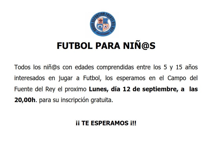 UDFDR's tweet photo. cOMENZAMOS CON LOS PEQUEÑOS¡TE ESPERAMOS EN "LA LAGUNA"EL LUNES A LAS 20H.PRACTICA DEPORTE GRATIS¡ https://t.co/84mIwrDcHz