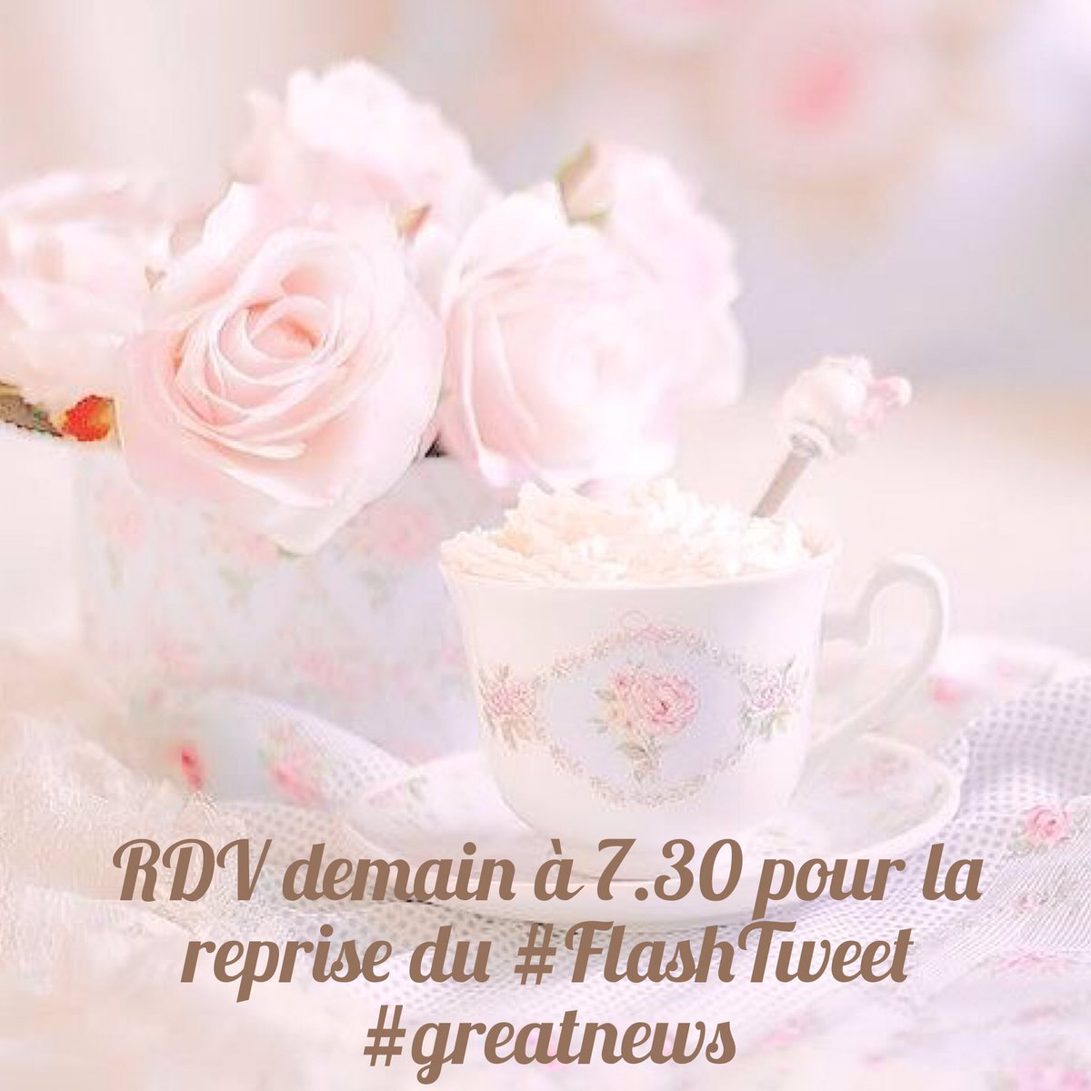 Chrisblackpink's tweet photo. Vs pouvez aller vous coucher 😴 Demain sera un #rockingmorning ☕️⚡️ Vs savez pourquoi ? Le #FlashTweet est de retour https://t.co/UUcoszuPGI