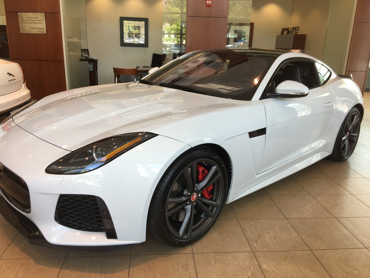 LandRoverATX's tweet photo. Lighter.Stronger.Faster

We have our first #JaguarSVR in our inventory! 

#575HP #whatacreampuff #JaguarATX https://t.co/nOFZU87qPu