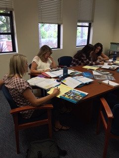 Awesome third grade teachers hard at work on professional development during today's Early Release Wednesday...