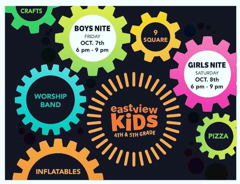 Boys Nite &amp; Girls Nite = LET YOUR LIGHT SHINE! Register online eastview.chuch/boysnite or eastview.chuch/girlsnite