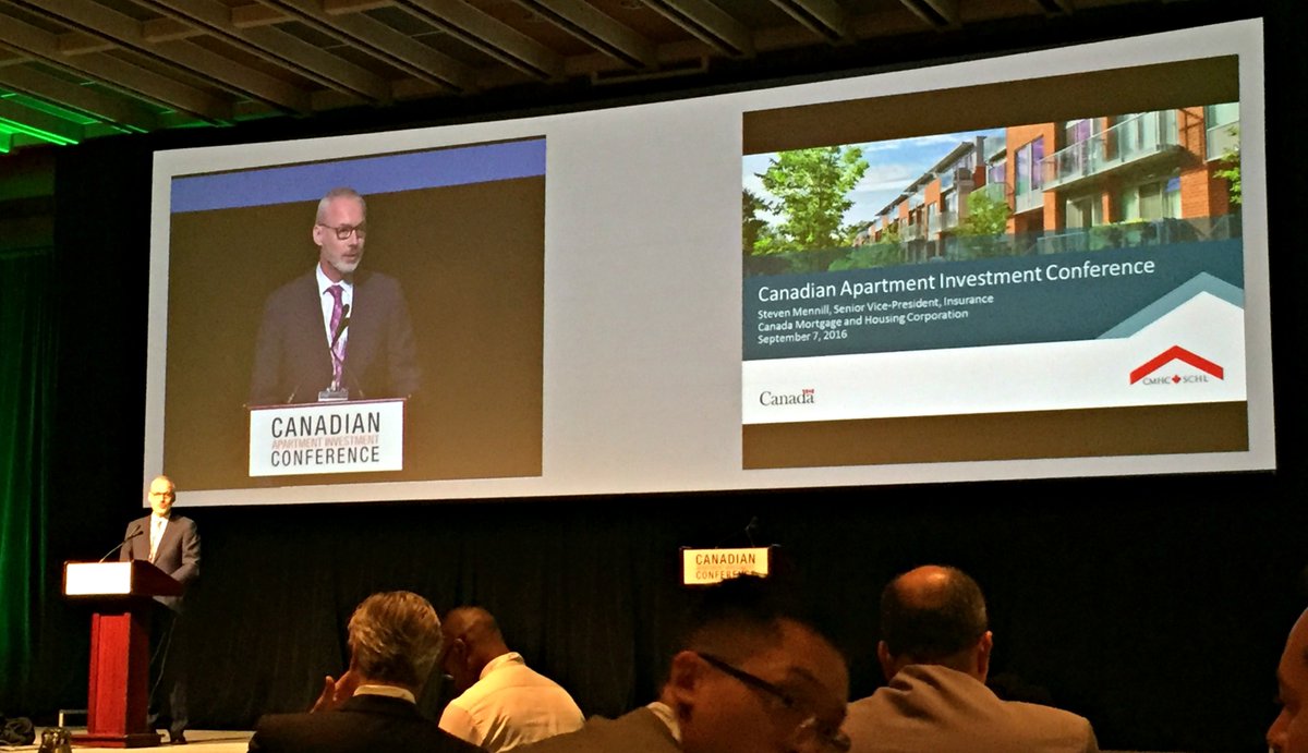 CMHC_ca's tweet photo. Steve Mennill, our Senior VP, Insurance, was pleased to talk #CMHC programs at #CAIC16 #MultiFamily today https://t.co/7fexNinYQ3