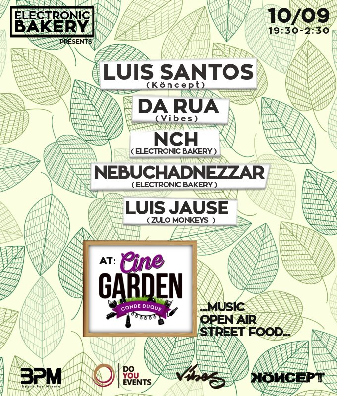 cinegardencd's tweet photo. #CulturaElectronica #Concierto
SABADO 10 | entrada free
Concierto de ULTIMA TOMA | 190h
ELECTRONIC BAKERY DJS | 20h https://t.co/86qKAS5WHJ