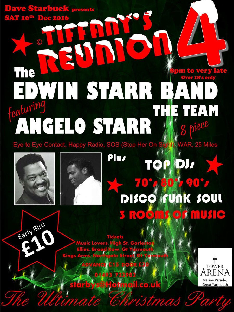 tower_complex's tweet image. WOW! This is one Tiffany' Reunion you can't miss! Edwin Starr band playing on the 10th December at Tower Complex.