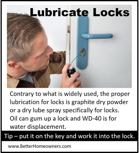 You locks need maintenance too.