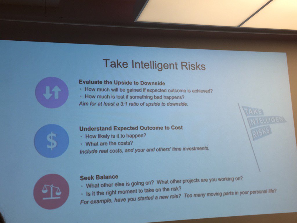 ksandler1's tweet photo. Per @natmirandany @LinkedIn take intelligent risks #WomenInTechAndDesign https://t.co/8zdUZBnHMt