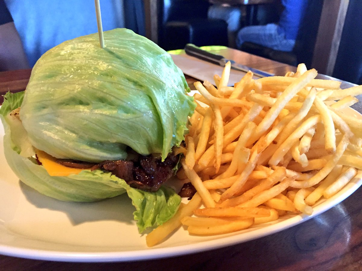 Hand-pressed cheeseburger with mushrooms &amp; grilled onion protein style at Joey Kitchen <a href="/WestfieldTOP/">Westfield Topanga</a> #WoodlandHills