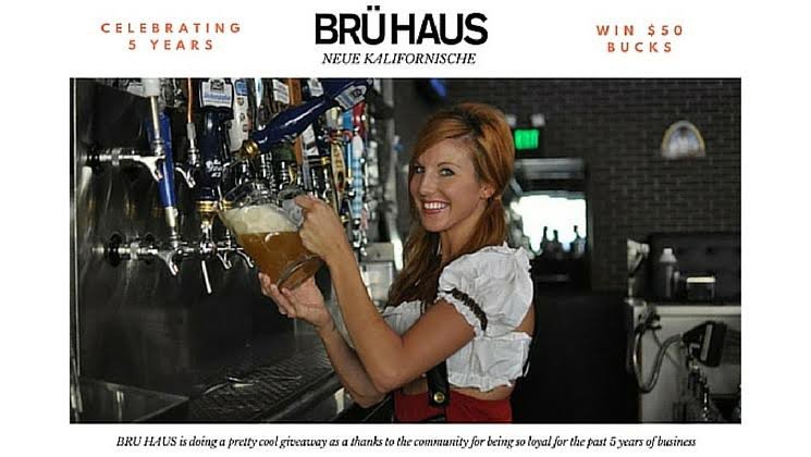 LAWeeklyStreet's tweet photo. Just in time for #Oktoberfest! Enter to #win a $50 gift card to Brü Haus! https://t.co/kmuhpYWeFT #contest #freebie https://t.co/UzXmraDanU