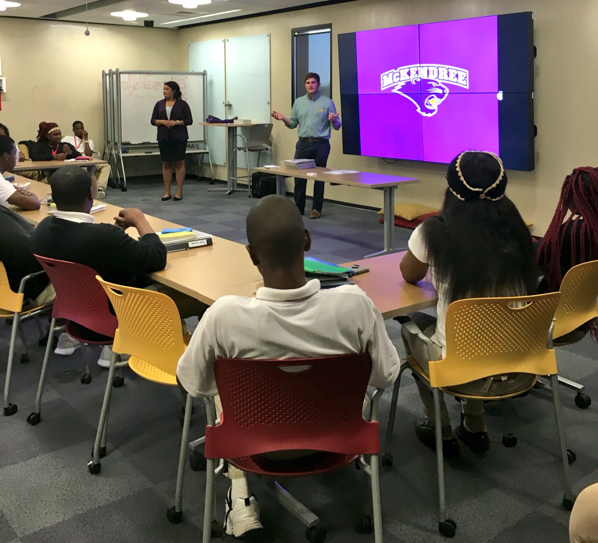 SIUECharterHigh's tweet photo. Thanks to @McKendreeU for coming over early this morning for our first college visit of the year! https://t.co/X7qBkqeoqw