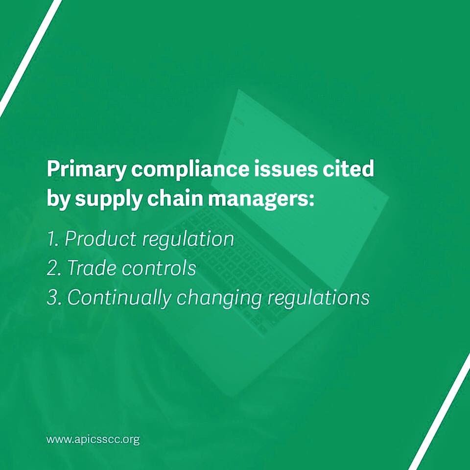 APICSPuertoRico's tweet photo. The top 3 compliance issues that keep #supplychain managers awake at night. #APICSPuertoRico https://t.co/OZ7AI7H5pe