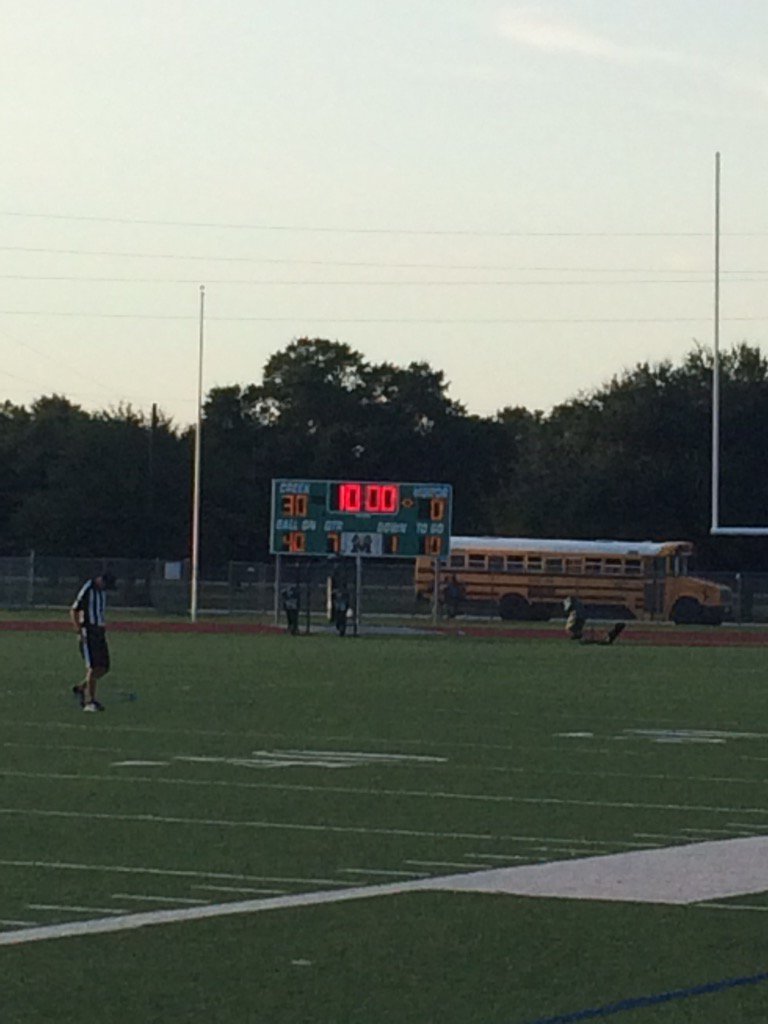 Yes, that's 30-0 at half for Freshman Rams!! Go Creek! <a href="/MCHS_Rams/">RamNation</a>  #MaydeForThis