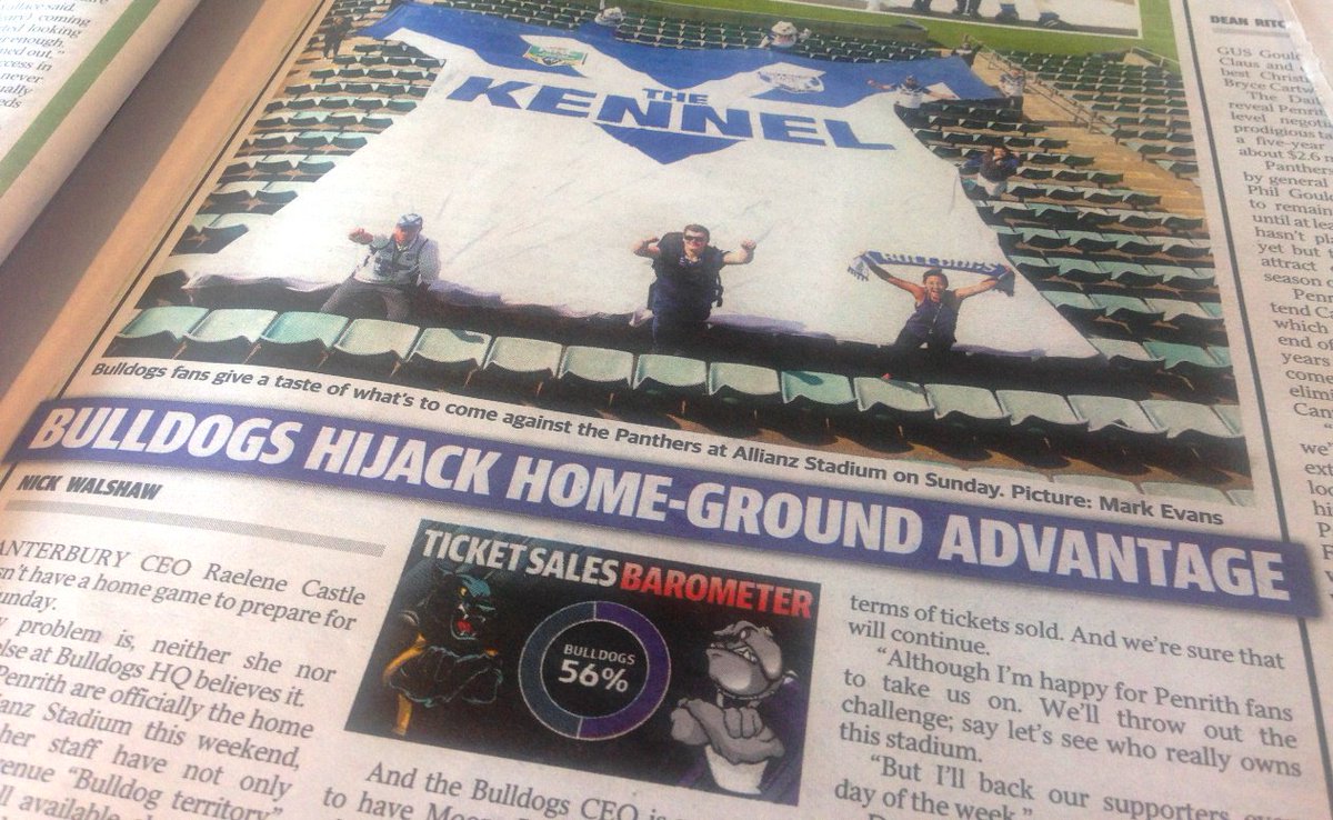 PenrithPanthers's tweet photo. DOGS. They stole our song, now they hijack our home game?! Time to fight back Panthers fans: https://t.co/9ECTMc3eJo https://t.co/kVunSiSxZJ