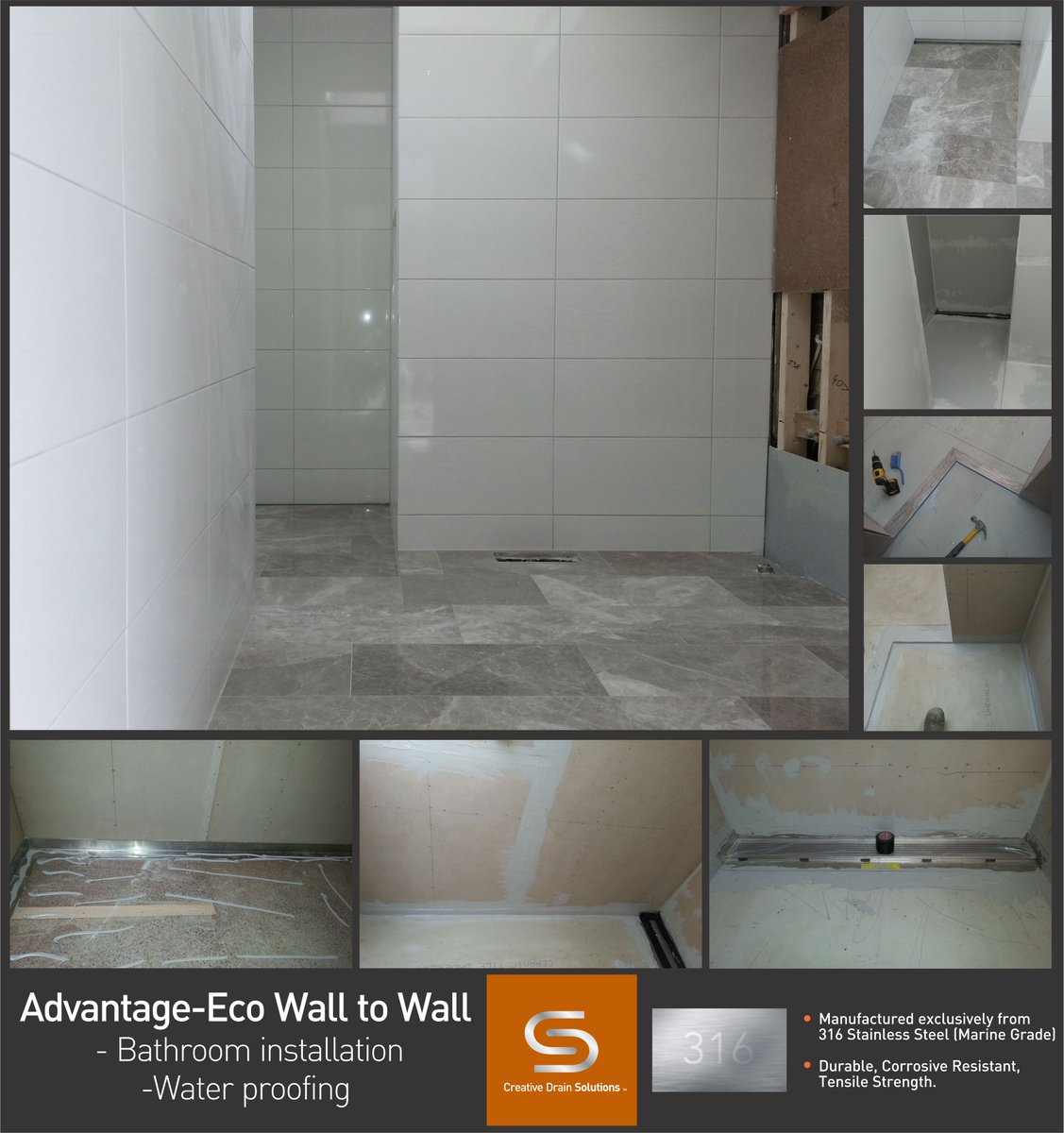 creativedrains's tweet photo. Water proofing steps for installing our Advantage-Eco Wall to Wall Bathroom Drain #bathroomrenovation  #stripdrain https://t.co/fh9MnAYoR7