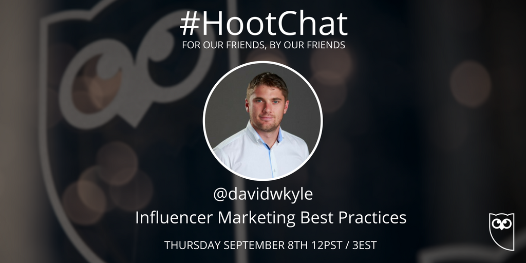 hootsuite's tweet photo. #HootChat is back tomorrow and we are discussing Influencer Marketing with the @Canucks' @davidwkyle. See you then! https://t.co/26ghadqFjR