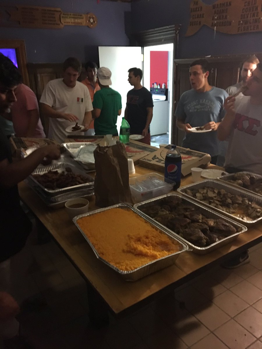 Thanks to Espinos for catering our first night of rush week! Hopefully Brother Perry saves some food for the rushes!