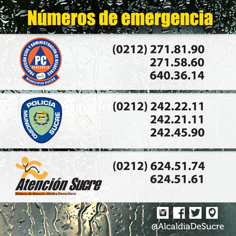 Egutierrez999's tweet photo. Las situaciones de #EMERGENCIAS se presentan sin avisar, por ello es necesario recordar los Nros.☎ @Urb_Sucre https://t.co/BSttoYowt2
