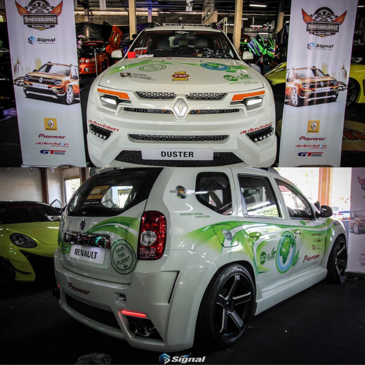 Signal_Kustom's tweet photo. @id_renault #LiveModz 1st built! #RenaultDuster on Stage! Built with pride by #SignalKustom https://t.co/RxZr0M32Q1