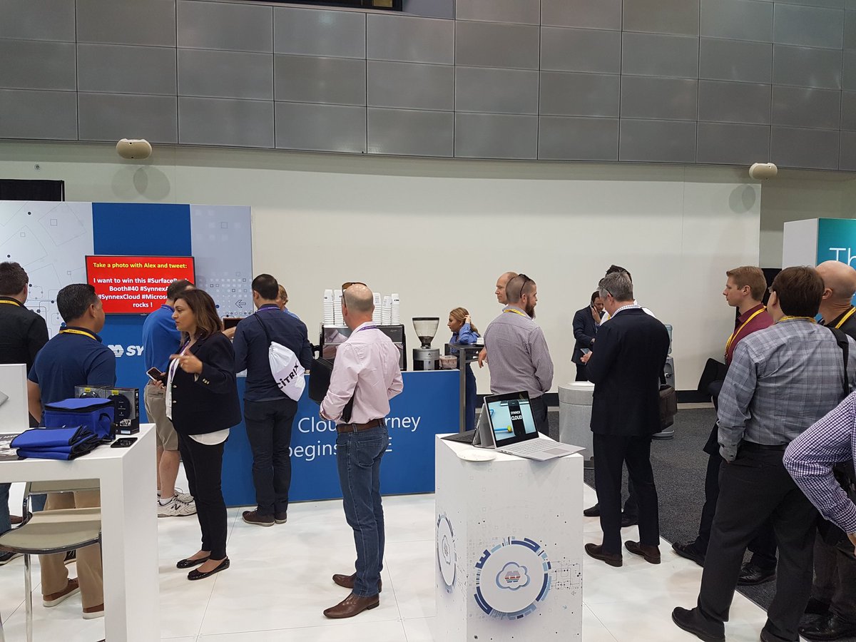 alex_synnex's tweet photo. MAPA winners drink free at the #synnexau coffee booth. #MicrosoftAPC #needmorecoffee! https://t.co/QhaqPk7YUy