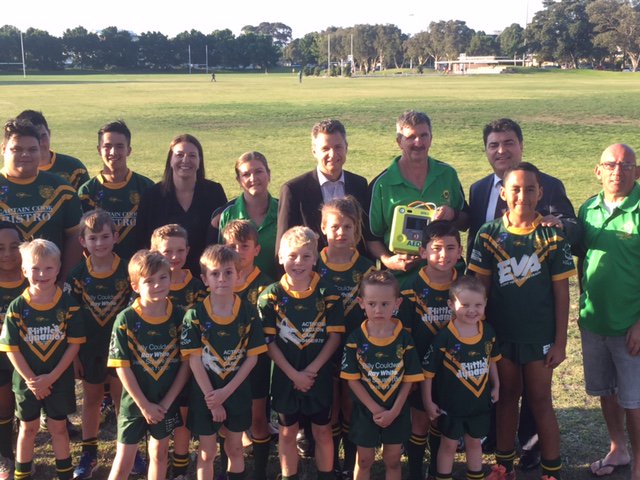 MThistlethwaite's tweet photo. Proud to join with #BotanyCouncil to deliver another lifesaving defibrillator to the #BotanyRams Rugby League Club. https://t.co/vNcewIy5NY