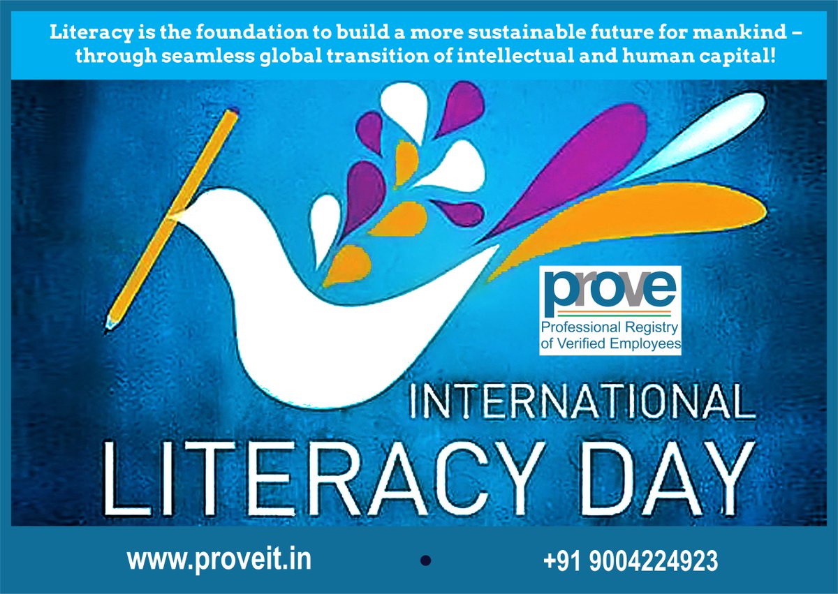 proveit8's tweet image. #HappyLiteracyday from #ProveIT #WorkVisa #KnowledgeWorkers #ITJobs #RajivDabhadkar #NOSTOPS