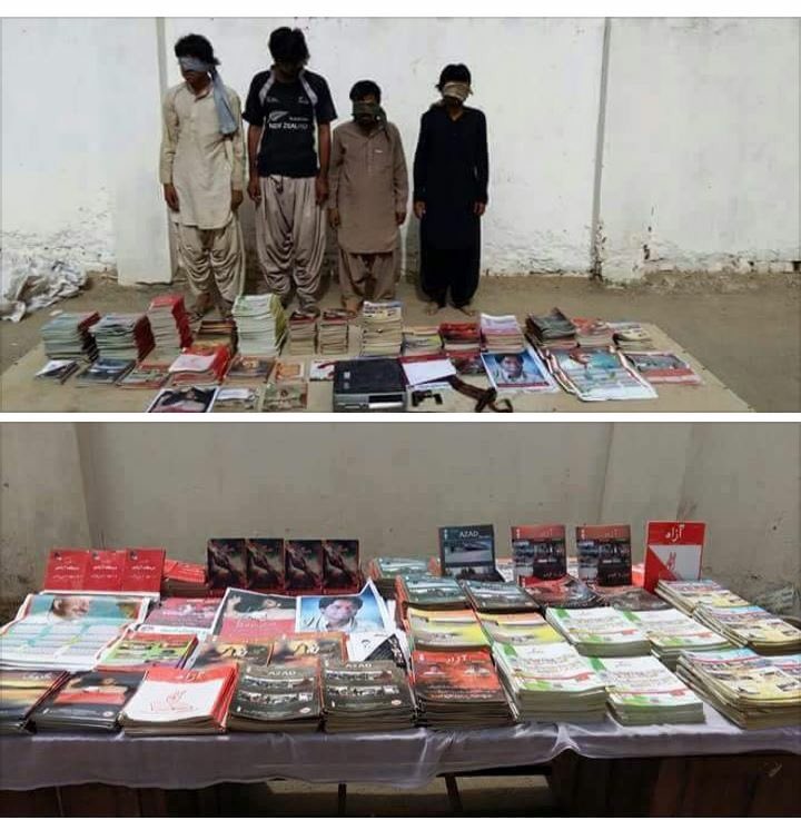 #PakistanArmy proud of Arresting 4 BalochYouth with books relating #Gandhi, #Che & other Revolutionaries ldrs