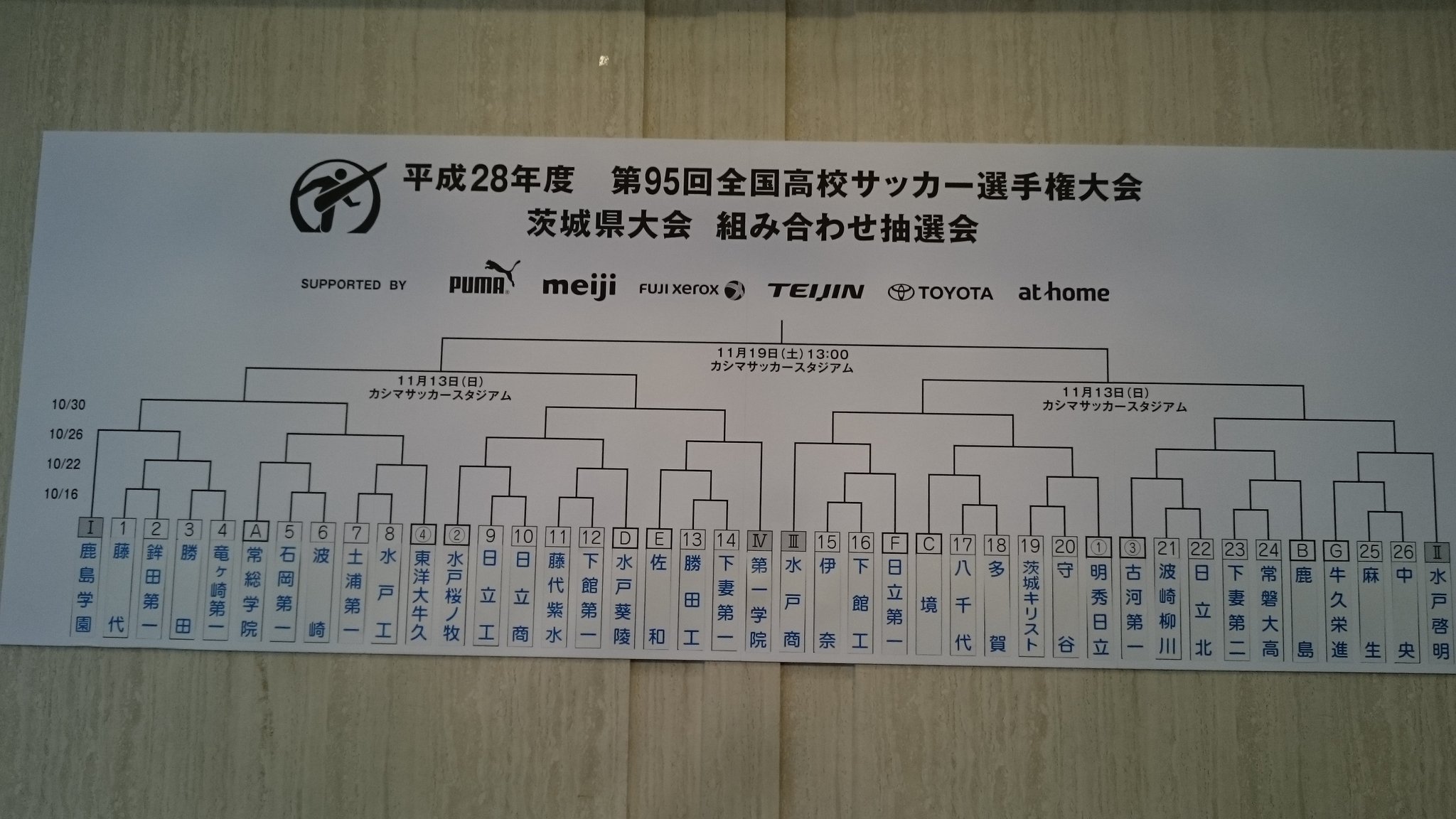 イバサカ編集部 Twitterren 第95回全国高校ｻｯｶｰ選手権大会 茨城県大会 組合せ T Co Voncfpta8d Twitter