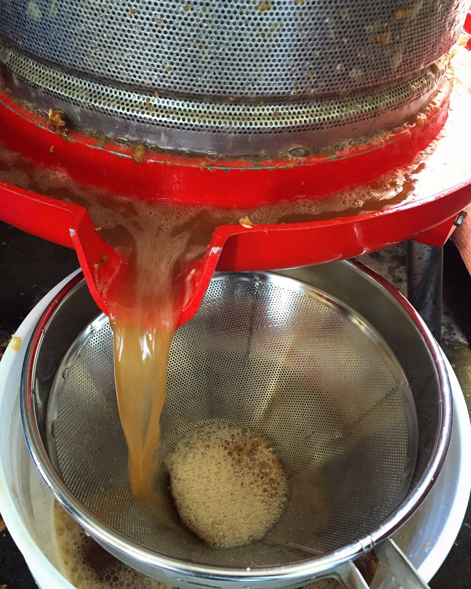 Pressing is underway! Fill up my glass!