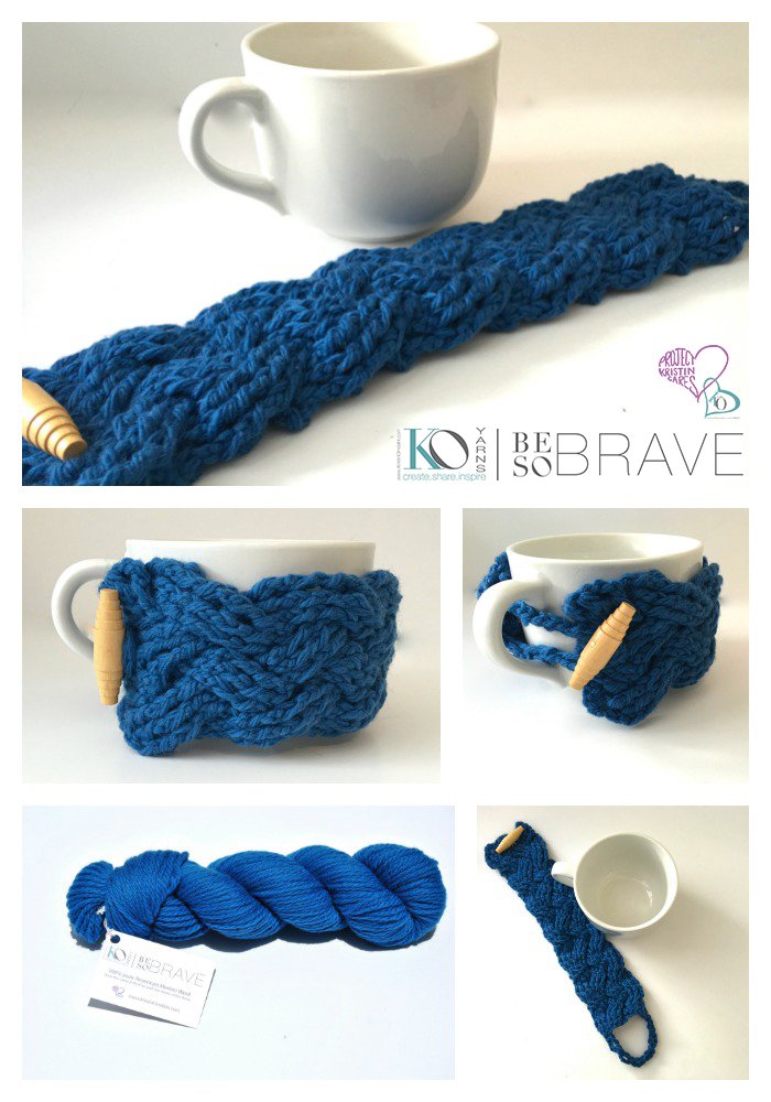 KristinOmdahl's tweet photo. #Crochet Cable Coffee Cup Cozy #FREEpattern plus #video great gift for anyone! #quickgift #handmade #gift #giftideas #BeSoBraveYarn #merino https://t.co/2xUWaQ3QHK