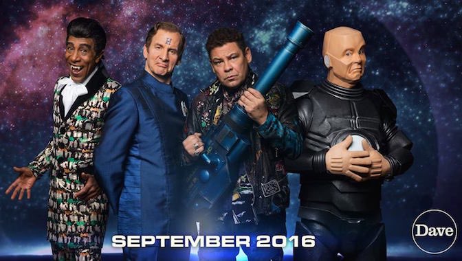TheGeekForce's tweet photo. T minus 25 minutes and counting until #RedDwarfXI hits our screens on @Join_Dave. Who else is watching the new series? #Smegtember https://t.co/U0ElklUzAS