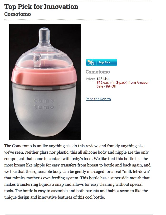 ComotomoUK's tweet photo. Comotomo nominated as the "Top Pick for Innovation" by Babygearlab: https://t.co/P7eDLGwIgr https://t.co/RYf7LDQvOj