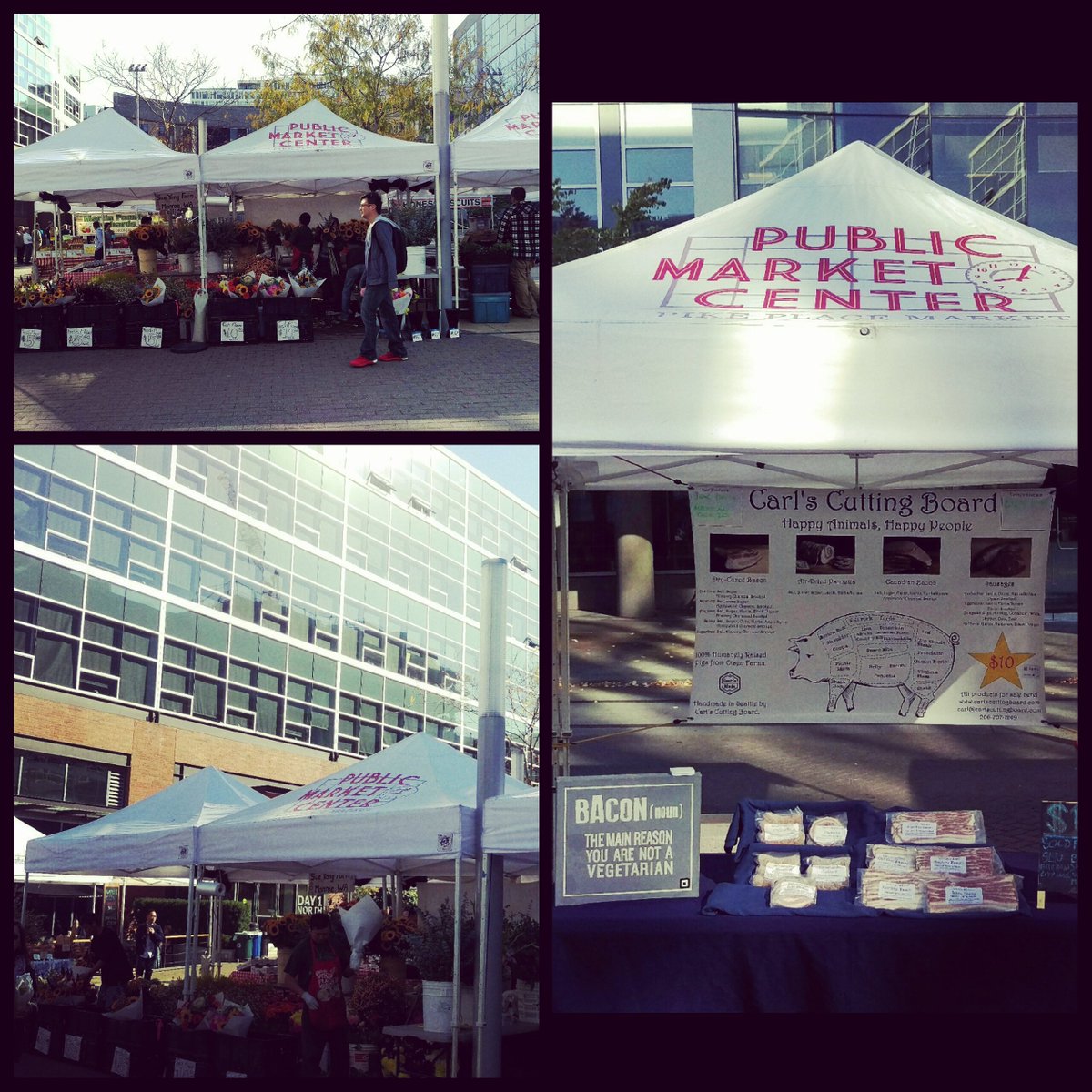 CarlsCuttingBrd's tweet photo. A perfect first day of fall for a stroll through the market! #slu #pikeplaceexpressmarket #shopandeatlocal #supportlocalbusinesses https://t.co/wt3kDdgkVd