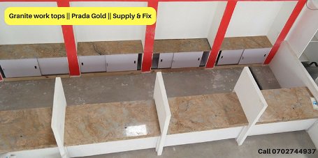 Installing #granite work tops in a new office block along Mombasa Rd