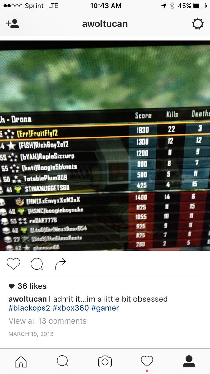 Tucxn's tweet image. Back when I was FruitFly12 on the 360, my K/D needs to be this great again 😭 #CODBO2 #Xbox360