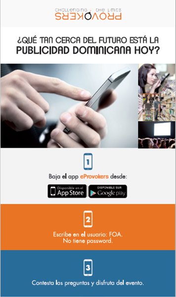 ProvokersRD's tweet photo. @ProvokersRD en el @foadominicana
Bajate el app EProvokers y participa de una mini encuesta!
#FOARD2016 #provokerrede https://t.co/tTCxG3W5uY